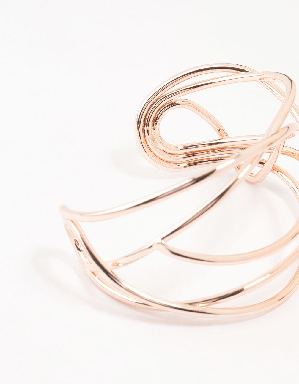Rose Gold Plated Organic Wire Wrist Cuff