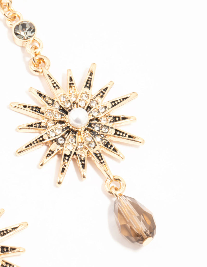 CELESTE PEARL DROP EARRINGS GLD PRL