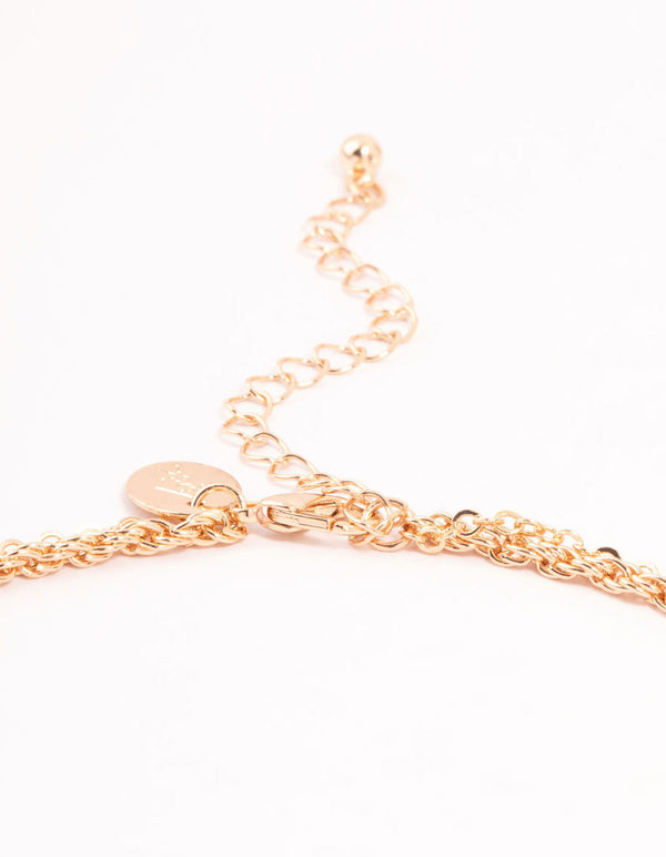 Gold Heart Locket Layered Necklace