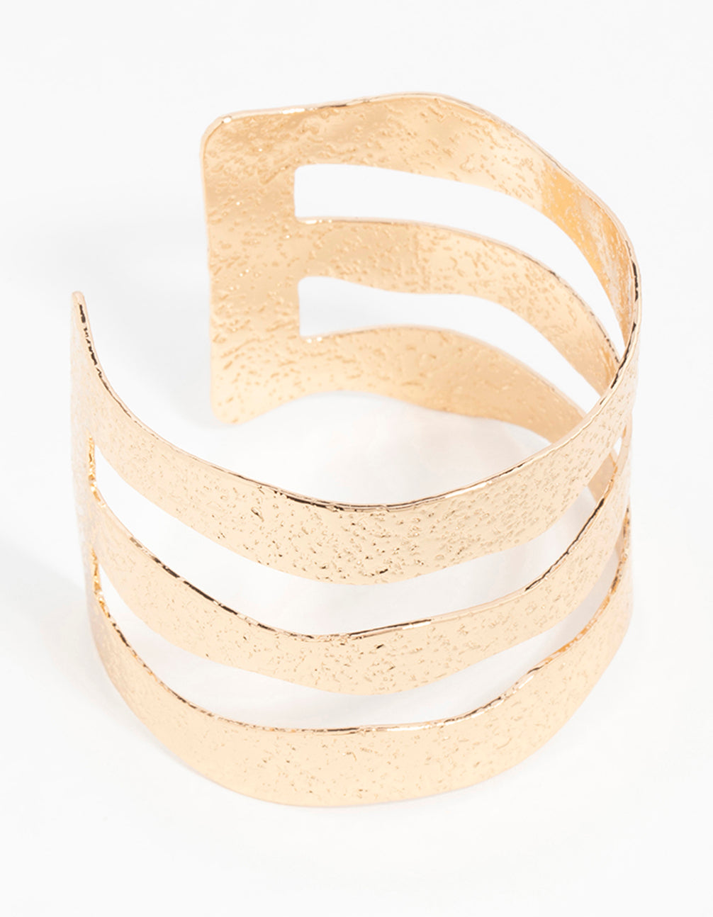 Gold Molten Multirow Wrist Cuff