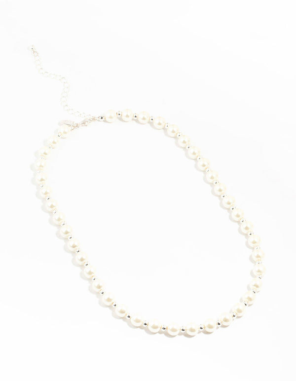 Beaded Pearl Alternating Necklace