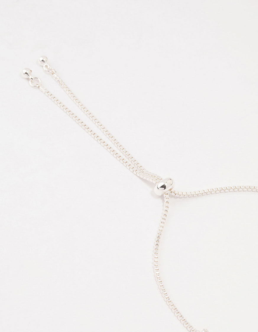 Silver Purple Baguette Cubic Zirconia Tennis Bracelet