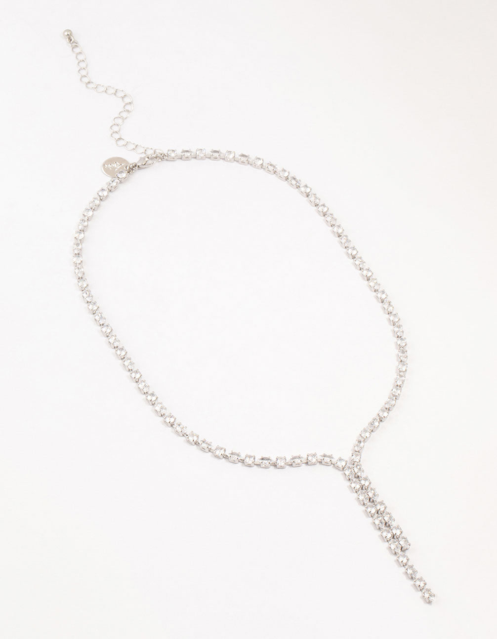 Silver Cubic Zirconia Y-Necklace