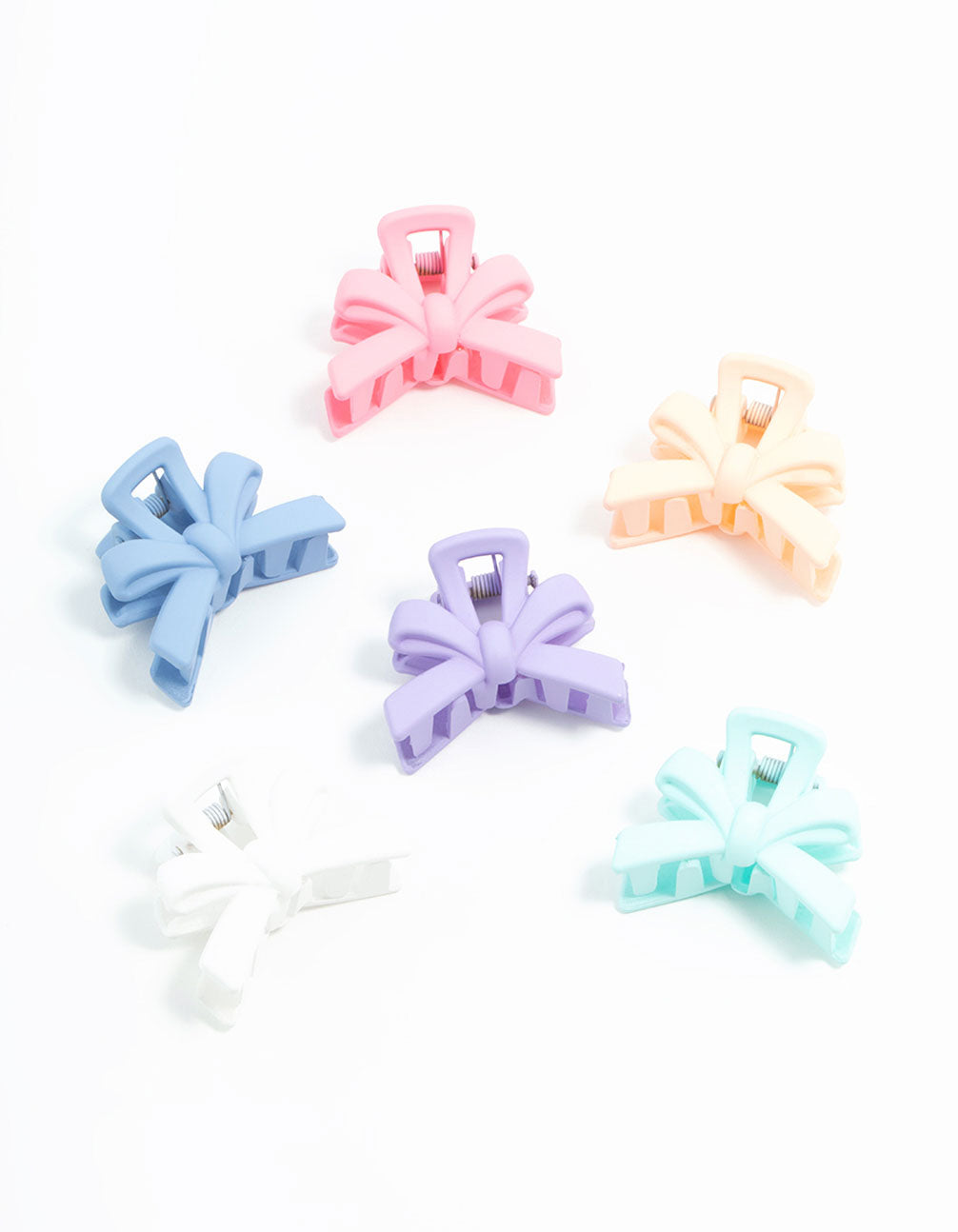 Multicoloured Mini Bow Claw Clips 6-Pack