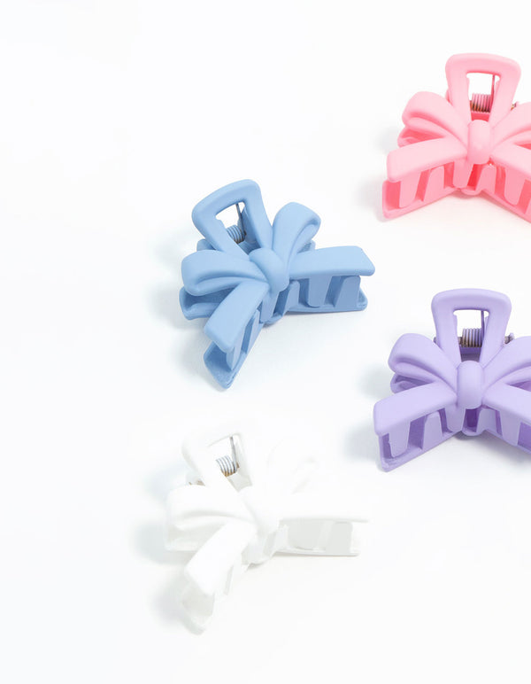 Multicoloured Mini Bow Claw Clips 6-Pack