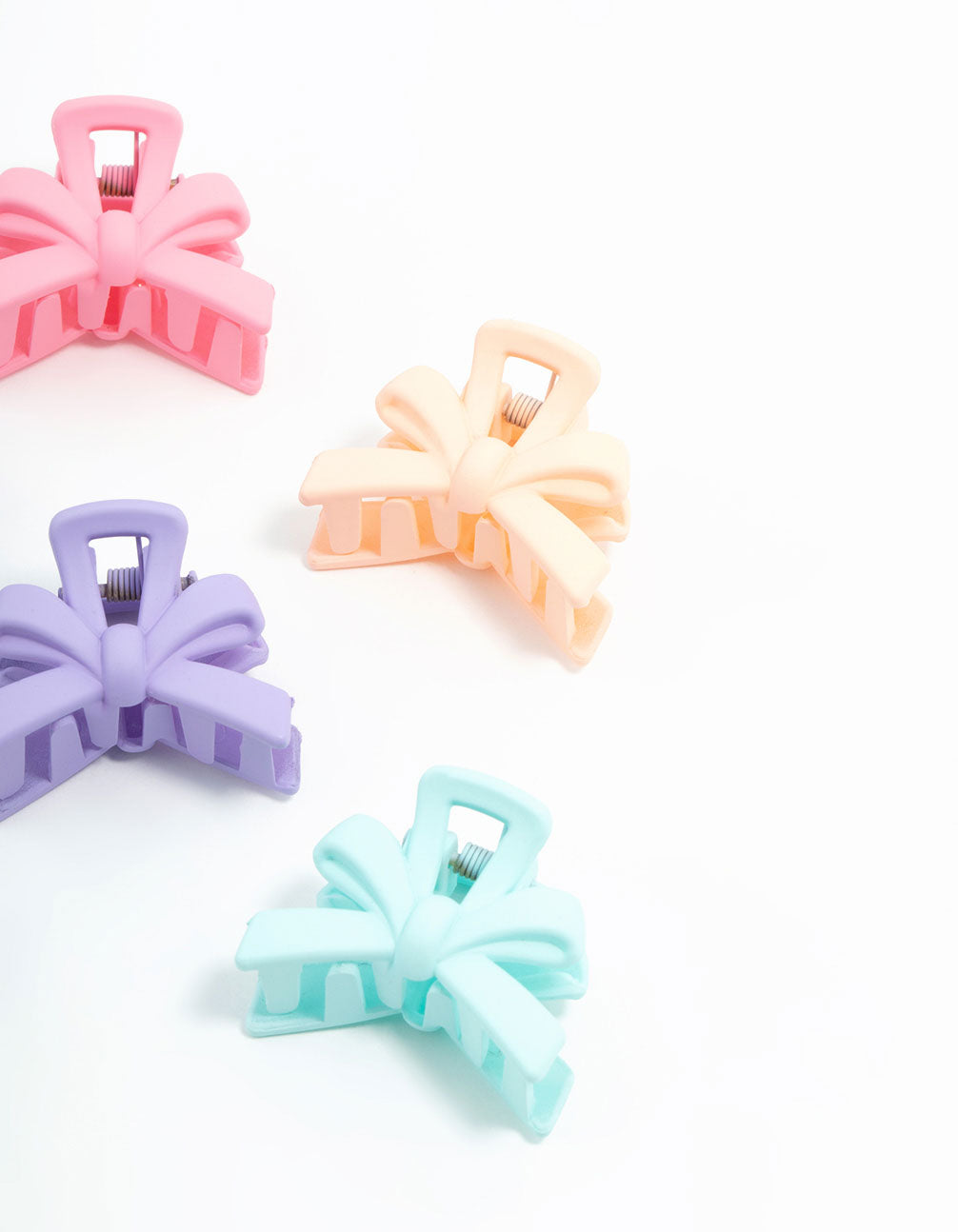 Multicoloured Mini Bow Claw Clips 6-Pack