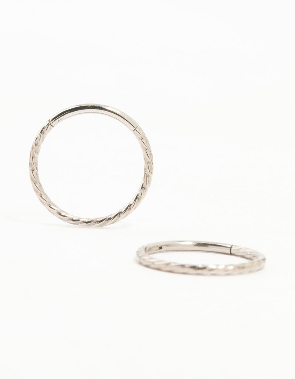 Titanium Rope Sleeper Earrings 12 mm