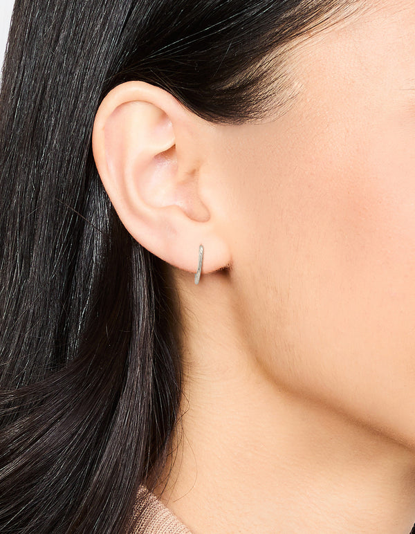 Titanium Rope Sleeper Earrings 10 mm
