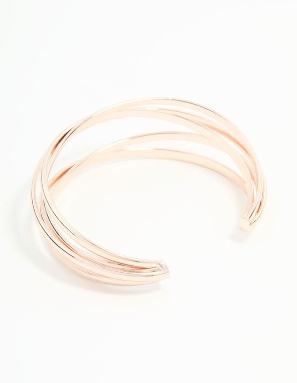 Rose Gold Crossover Wrist Cuff