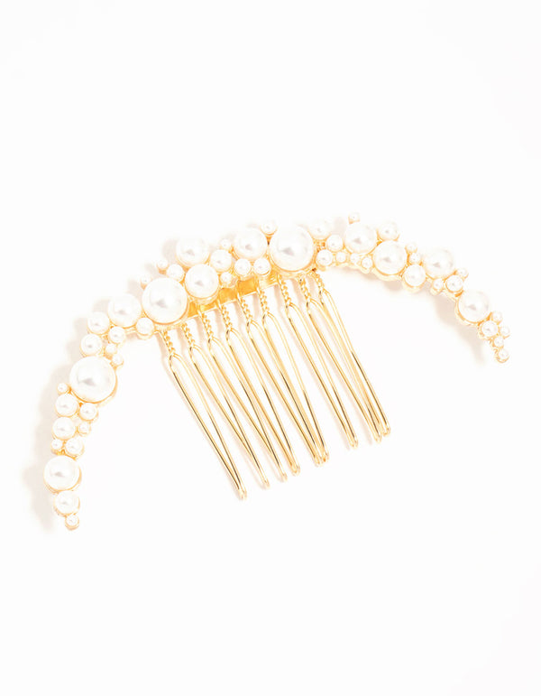 Pearl Cluster U Shape Hair Comb