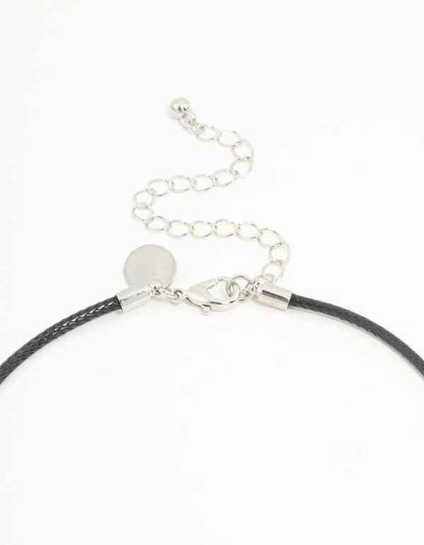 Diamante Star Cord Pendant Necklace