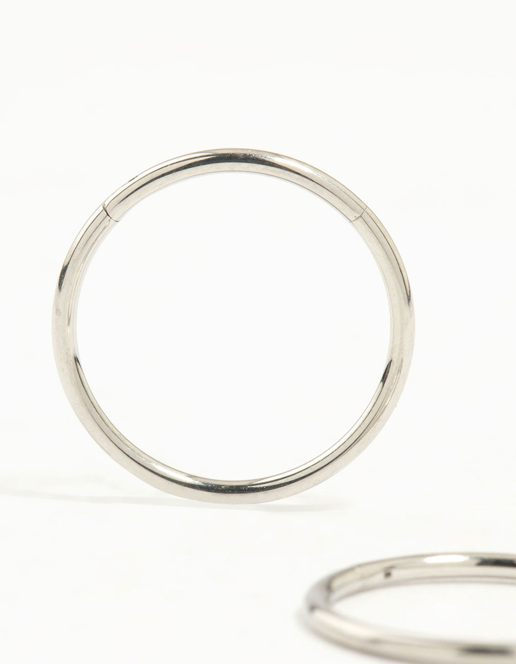 Designed with surgical steel medium sleeper earrings, 12 mm in silver close up view