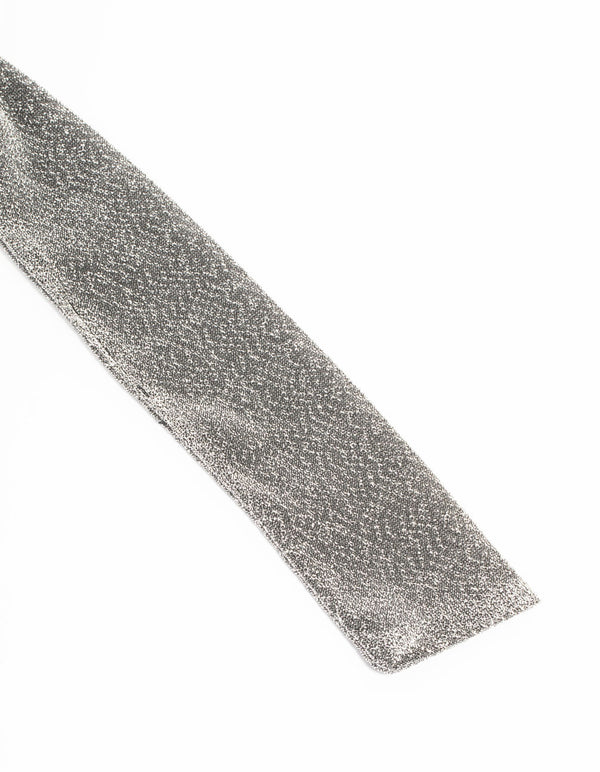 Silver Lurex Fabric Scarf