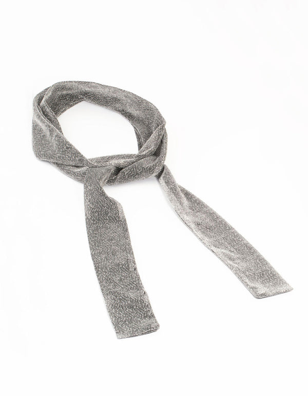 Silver Lurex Fabric Scarf