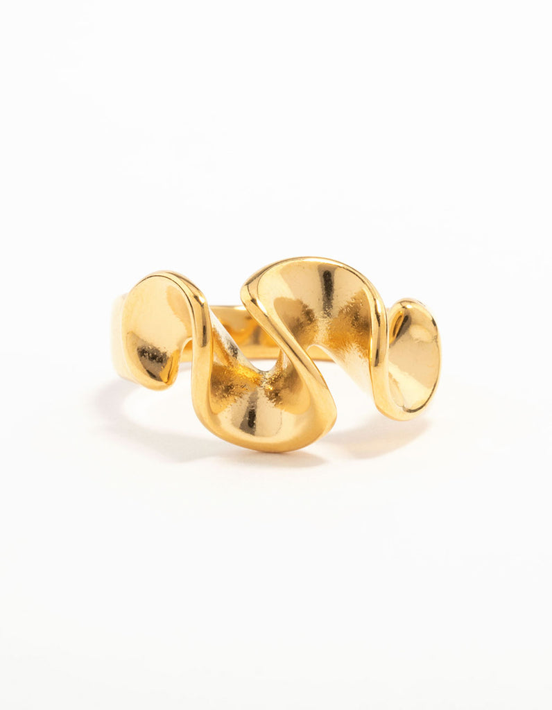 thumbnail image 2 of Minimalist Ball Statement Ring For Women Men Gold Plated Stainless Steel Layered 3 Round Balls Open Wrap Finger Rings Comfort Fit Geometric Unique Christ 2 of 14