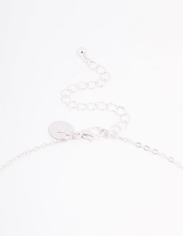 Floating Purple Czech Bohemia Crystal Circle Necklace