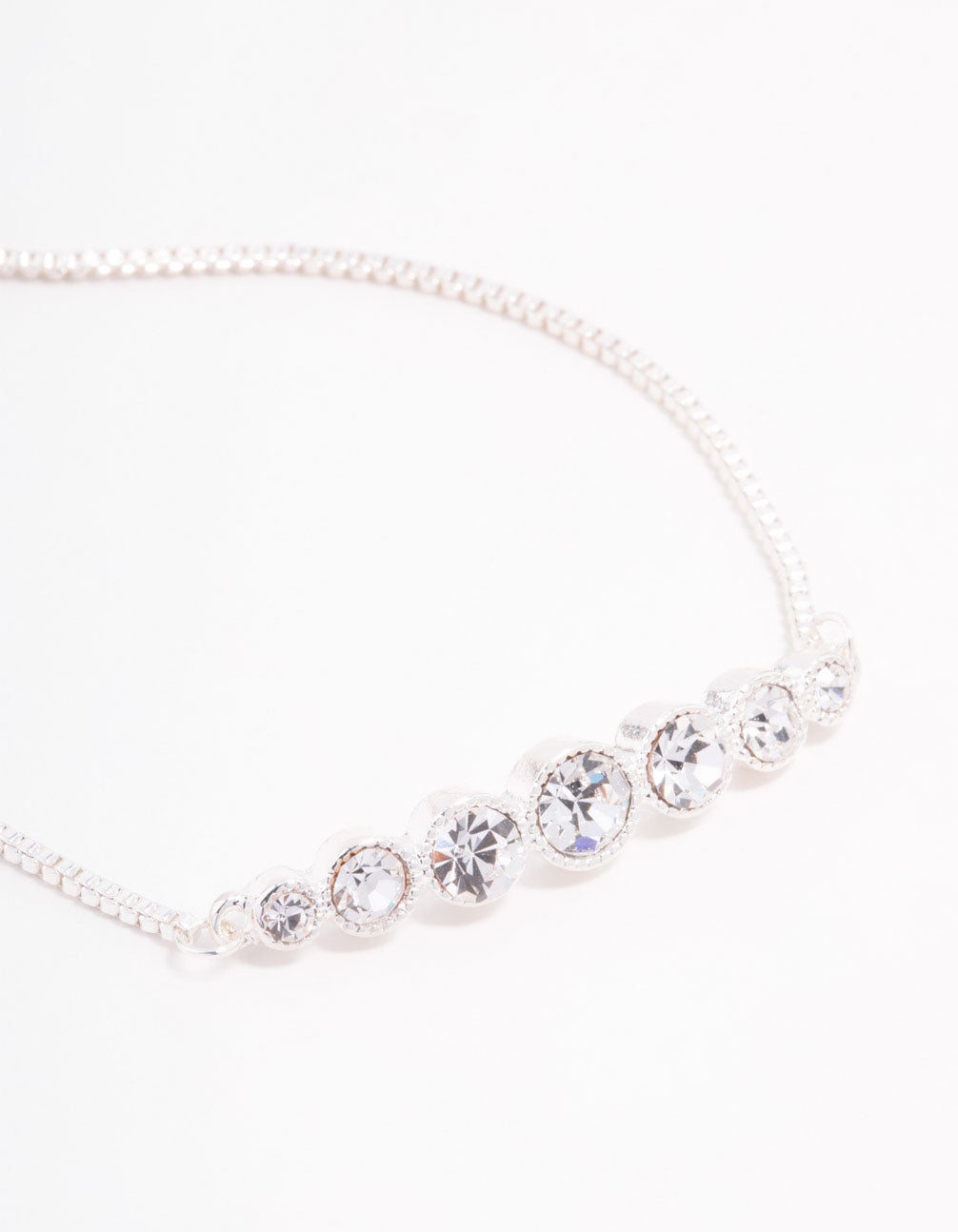 Silver Bar Czech Bohemia Crystal Toggle Bracelet
