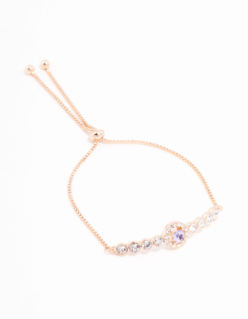Purple Halo Czech Bohemia Crystal Toggle Bracelet