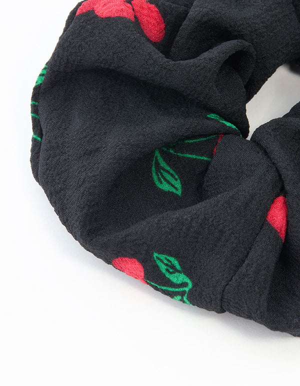 Black Cherry Fabric Scrunchie