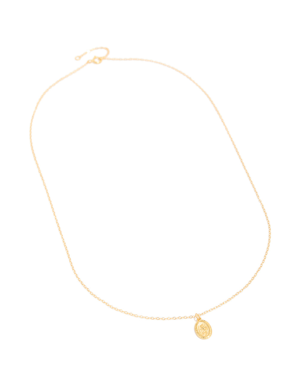 Gold Plated Sterling Silver St. Christopher Pendant Necklace