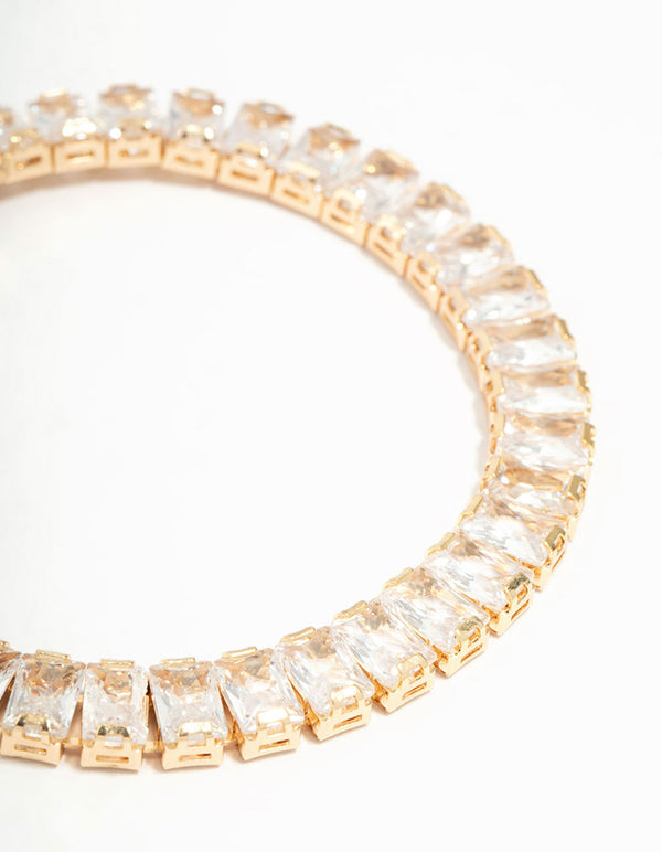 Gold Cubic Zirconia Tennis Bracelet