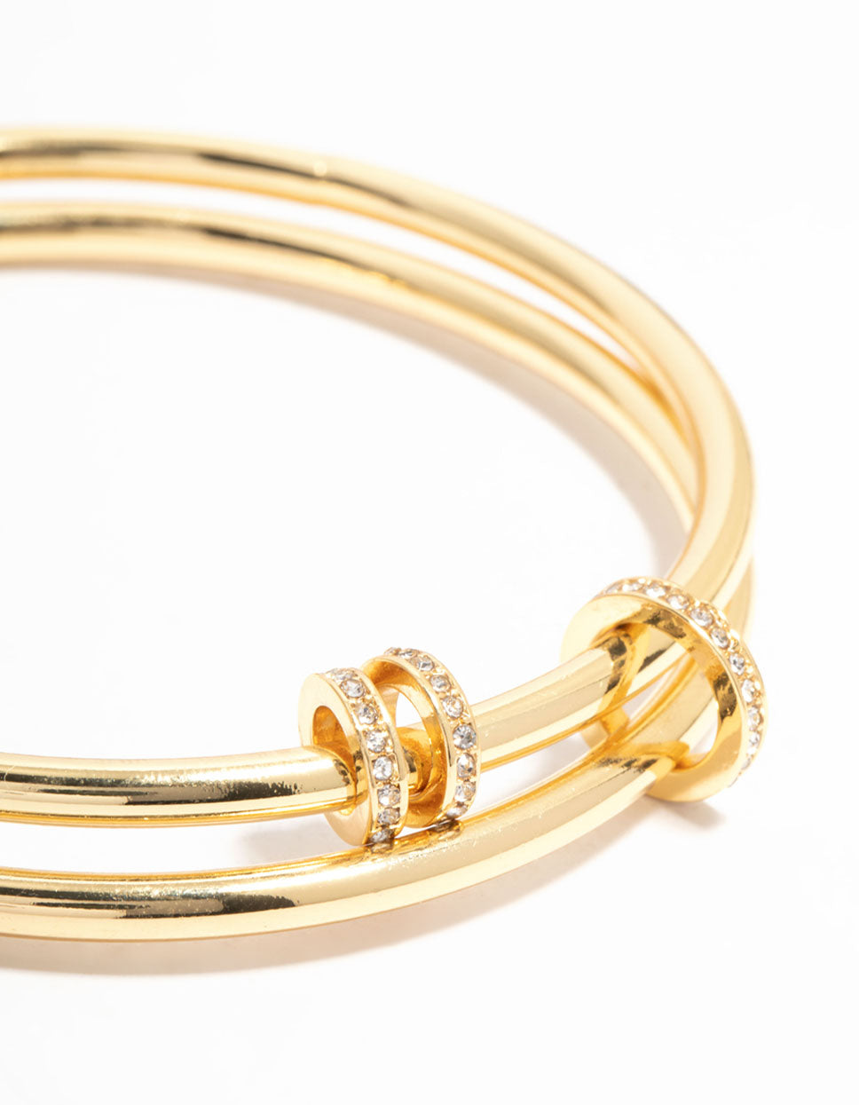 Gold Plated Layered Rondell Bangle