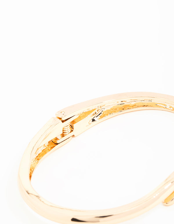 Gold Wrapped Open Bangle