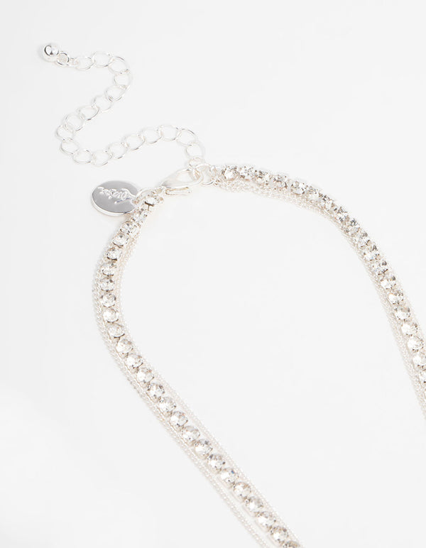 Silver Layered & Cord Pendant Necklaces 2-Pack