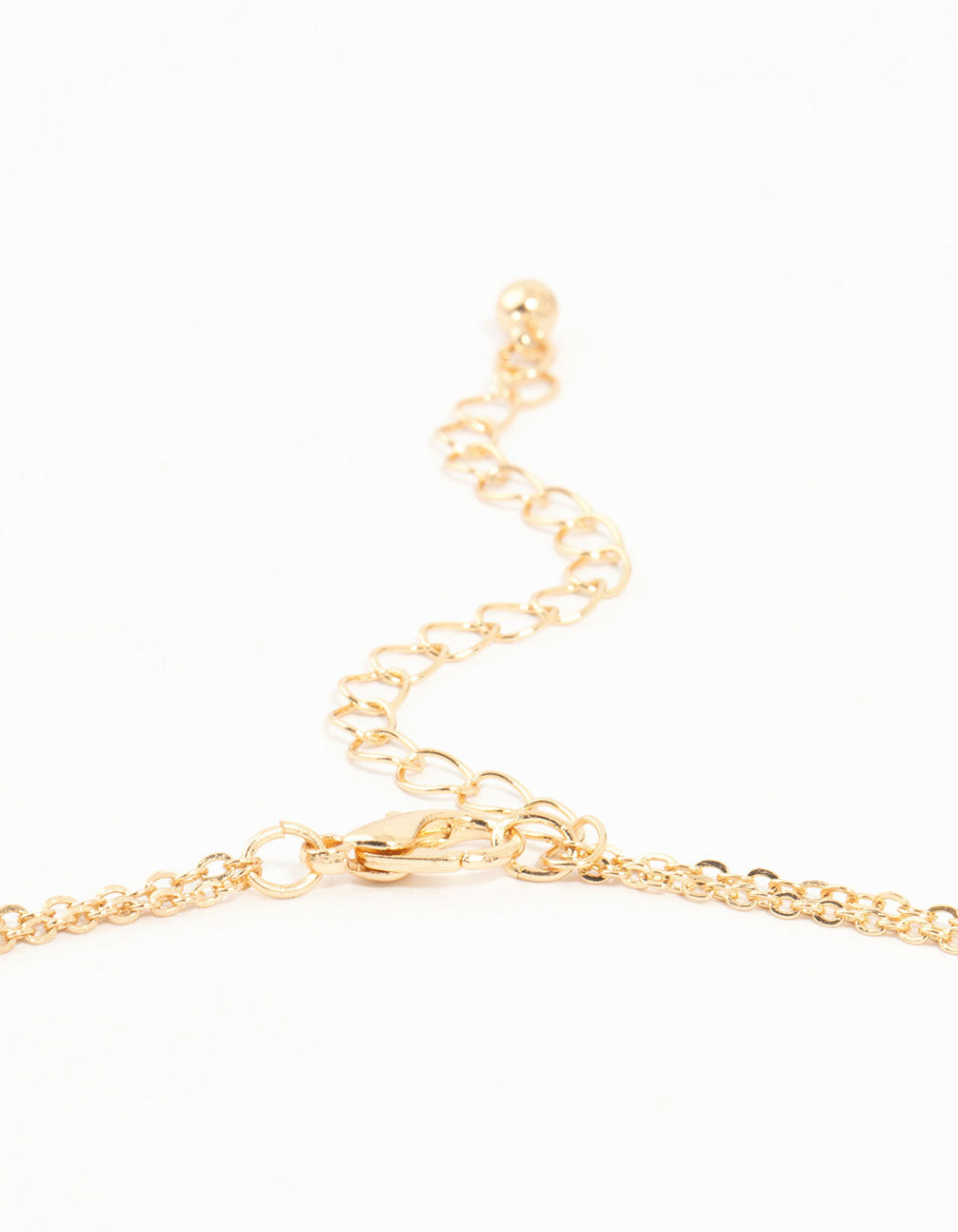 Gold Cubic Zirconia Cross Layered Necklace