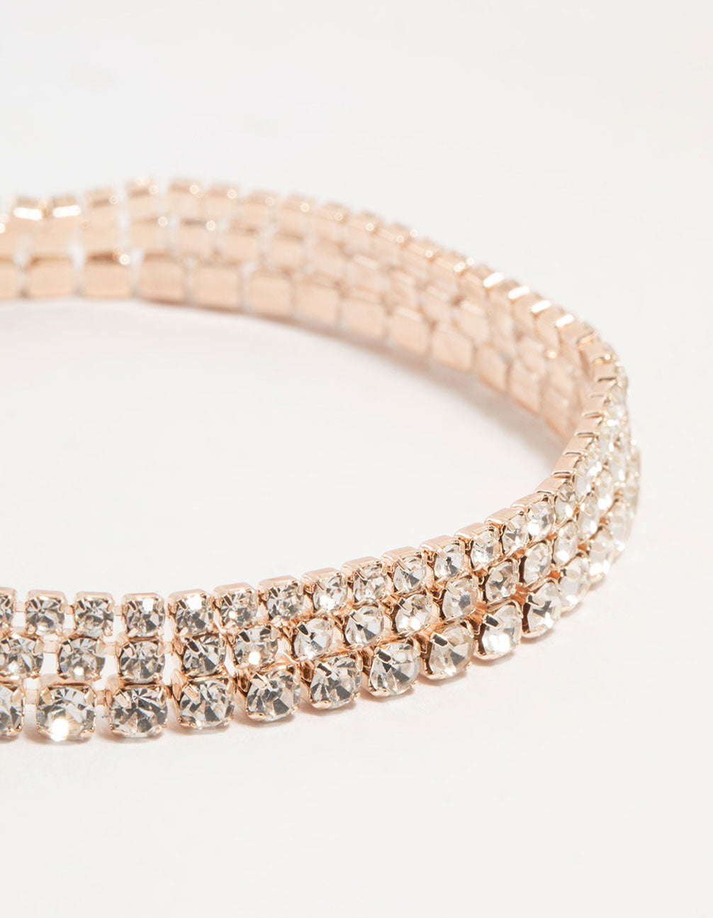 Rose Gold Fine Diamante Cupchain Bracelet