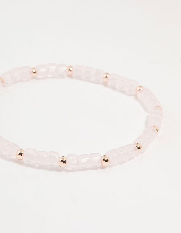 Rose Gold Beaded & Fine Bracelets 4-Pack