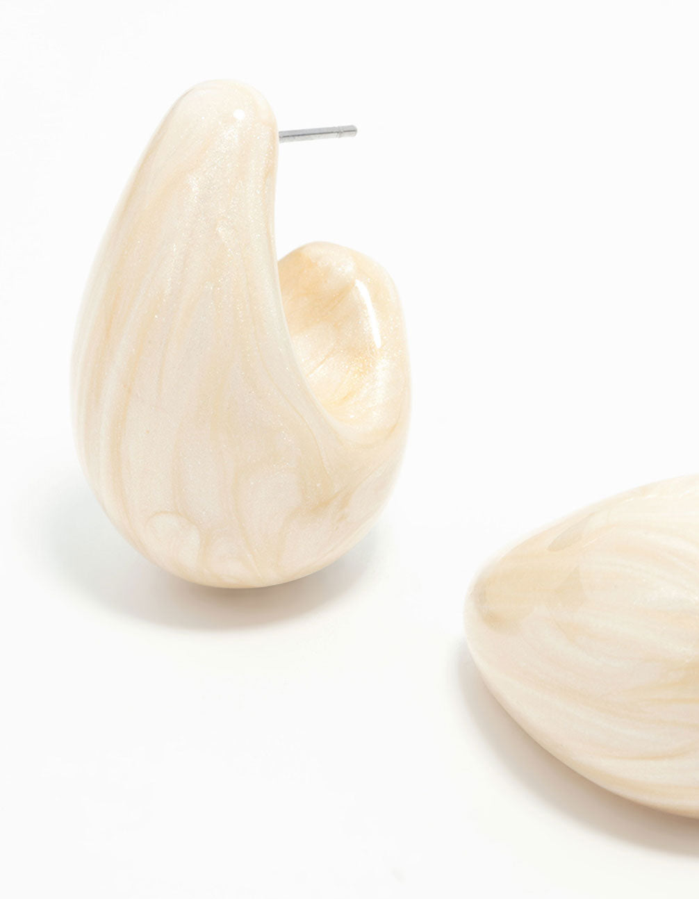 Pearlised Bubble Hoop Earrings