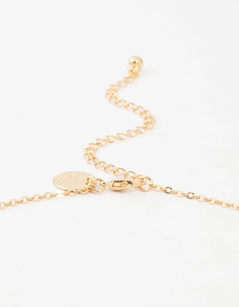 5 Charm Red Heart LUXE Gold Necklace main image 0