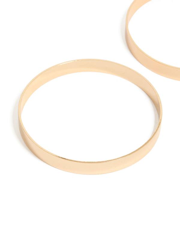 Gold Flat Bangles 2-Pack