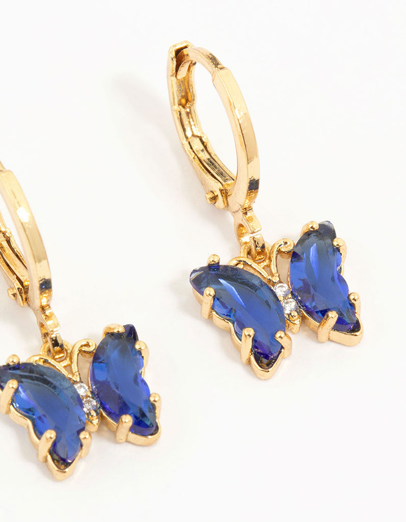 0.89 CTW Floating Princess-Cut Enhanced Blue Diamond Dangle Earrings in 18K White Gold 0.89 CTW Floating Princess-Cut Enhanced Blue Diamond Dangle Earrings in 18K White Gold