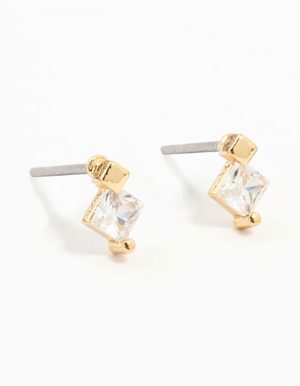 Gold Plated Cubic Zirconia Sun & Star Earrings 3-Pack