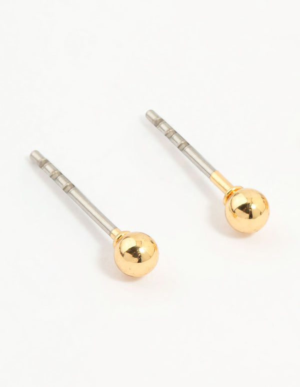 Gold Plated Blue Cubic Zirconia Moon & Star Earrings 3-Pack