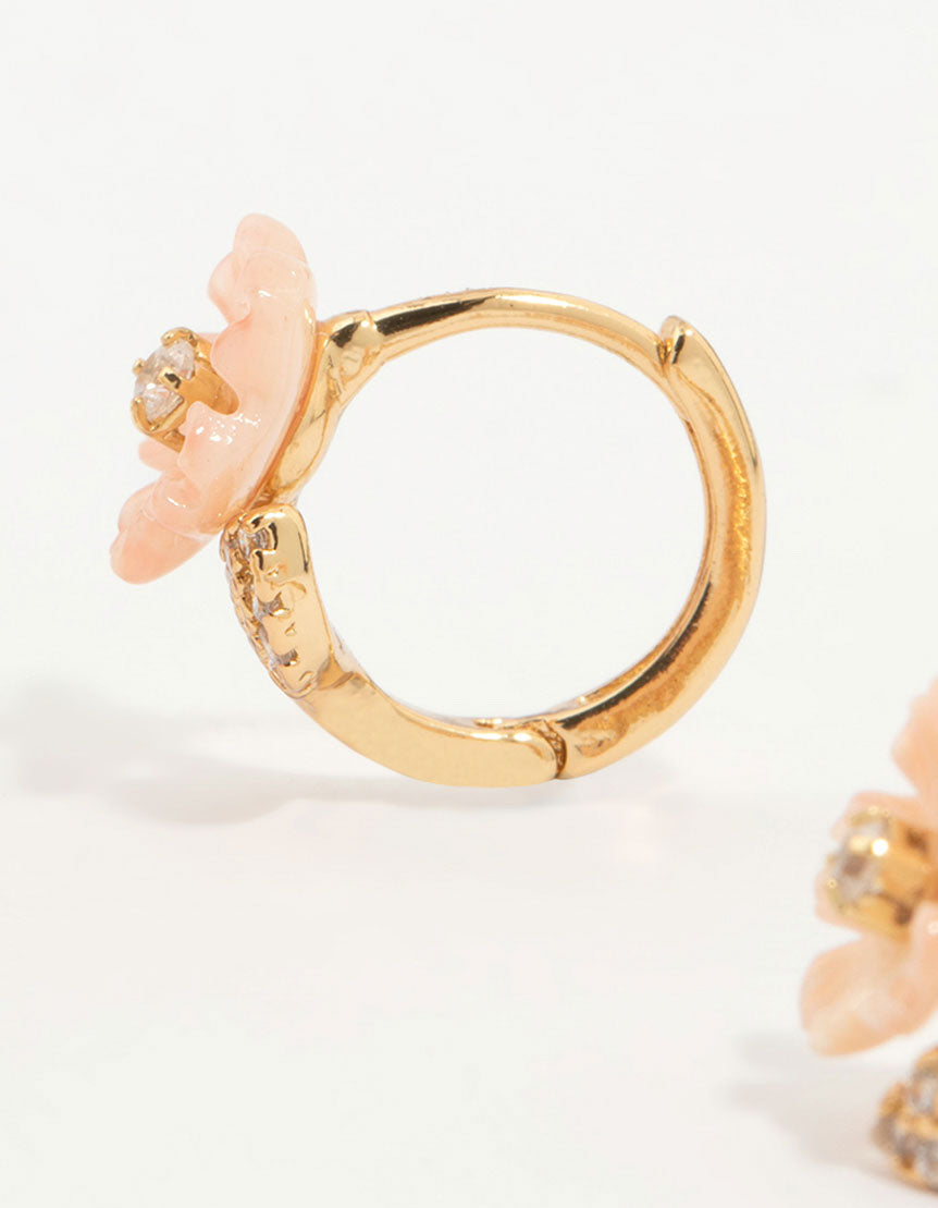 Gold Plated Flower Motif Earrings 3-Pack