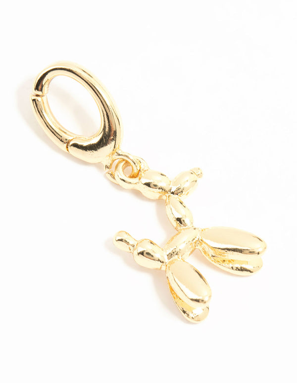 Gold Plated Balloon Dog Charm