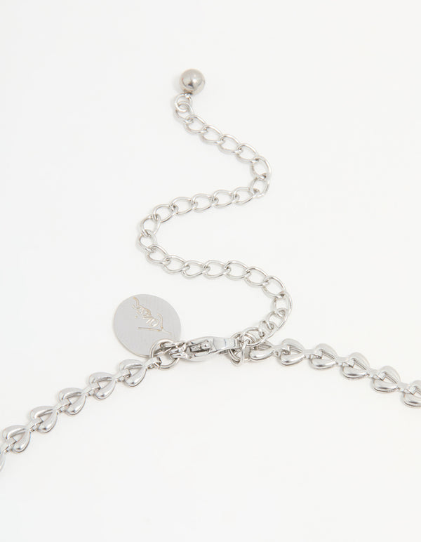 Waterproof Stainless Steel Mini Heart Link Necklace