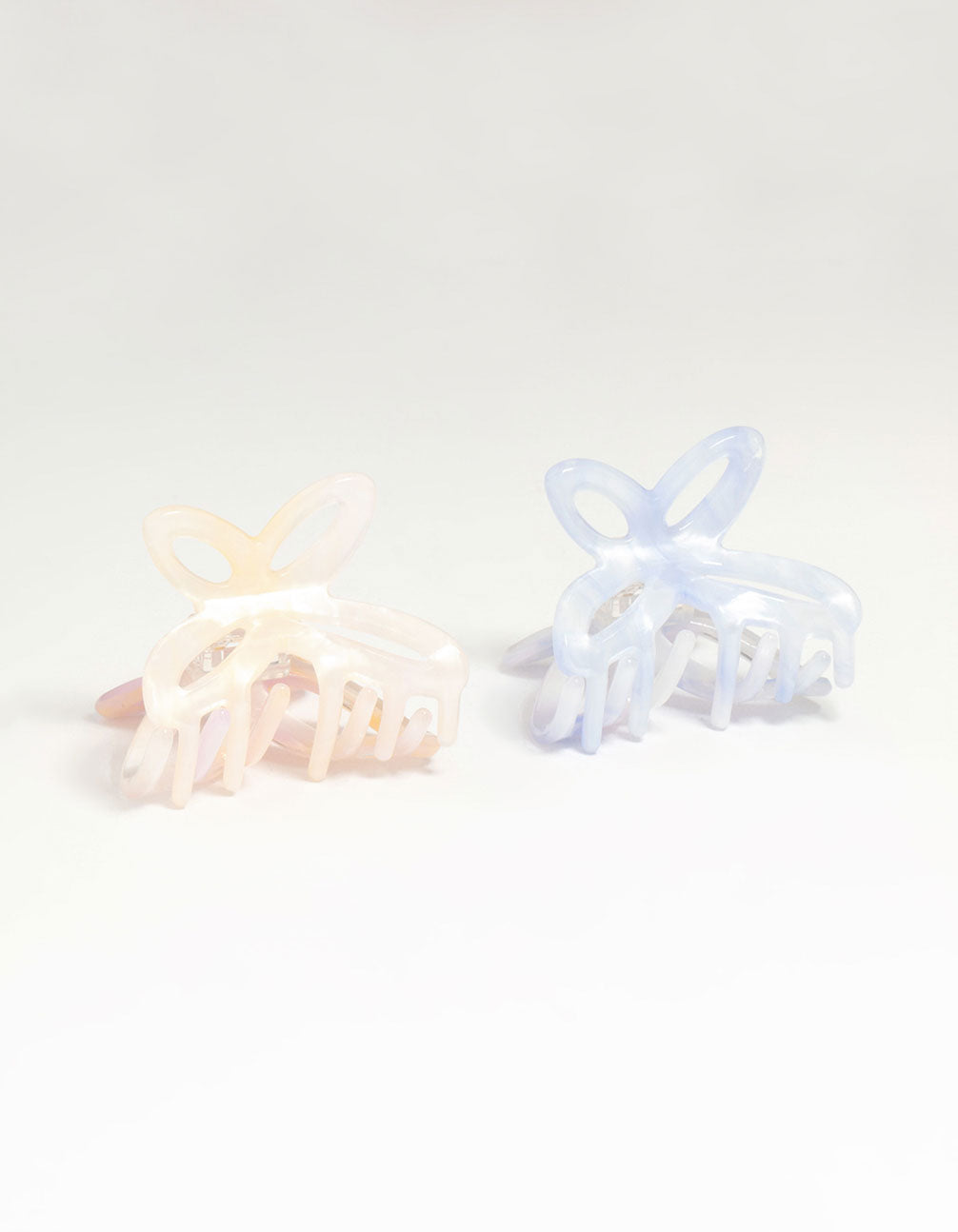 Blue & Pink Acrylic Butterfly Claw Clips 2-Pack