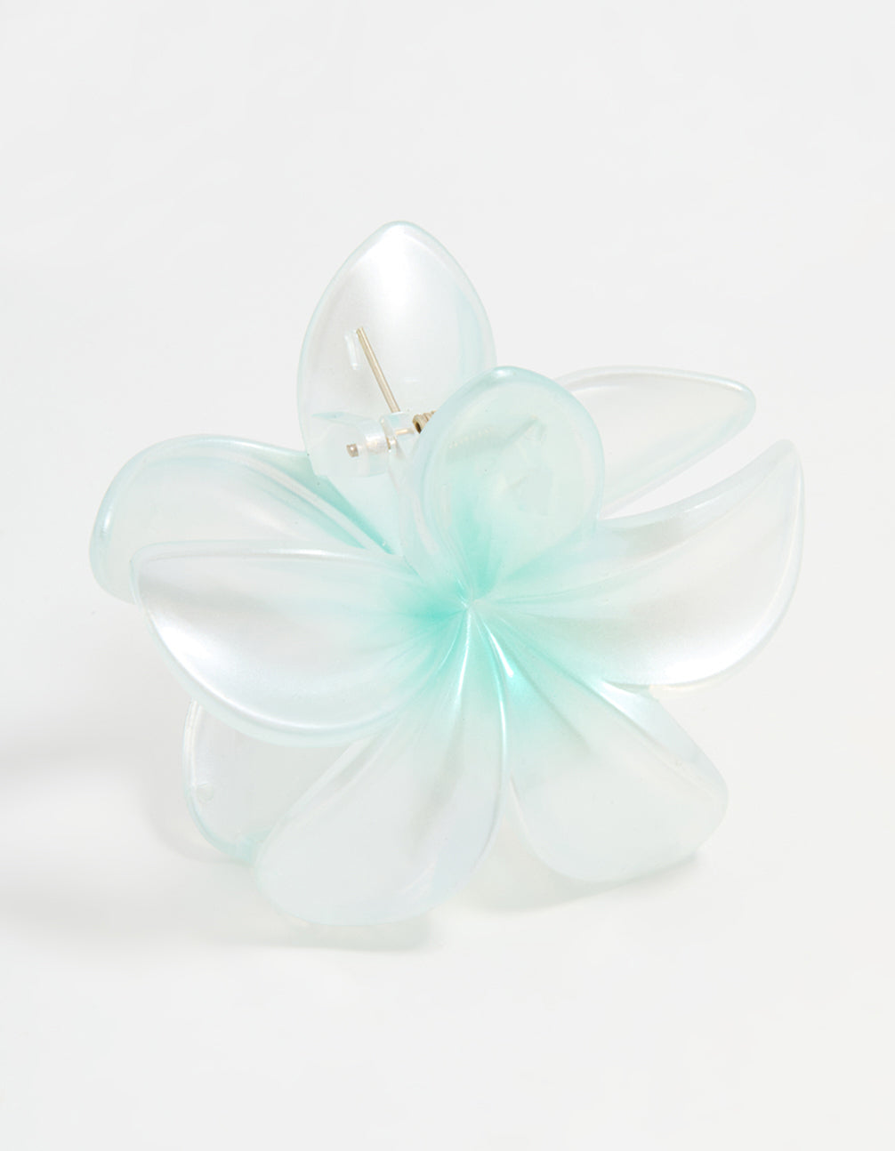 Blue Ombre Pearlised Frangipani Flower Claw Clip