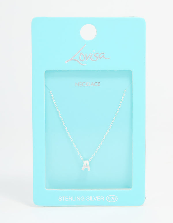 Sterling Silver Initial A Necklace