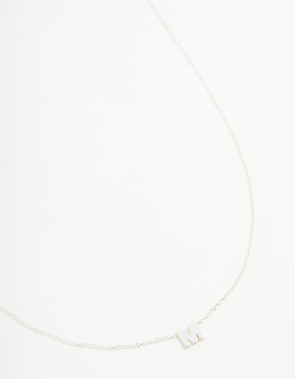 Sterling Silver Letter M Necklace