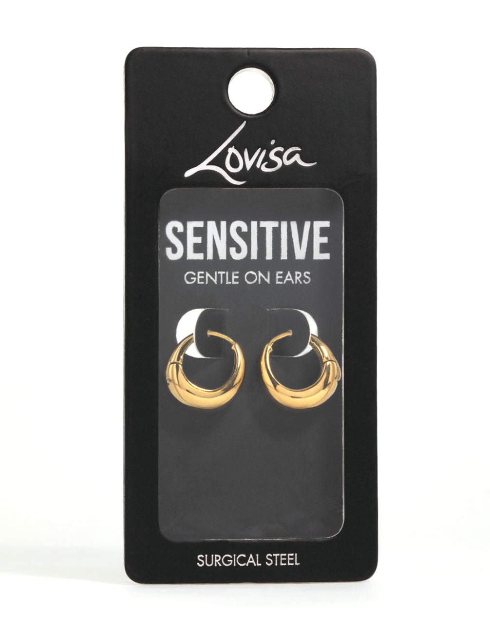 Gold Plated Surgical Steel Bold Oval Hoop Earrings