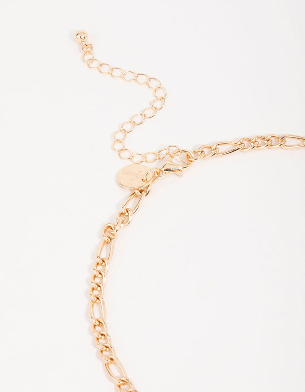 Gold Snake Charm Necklace