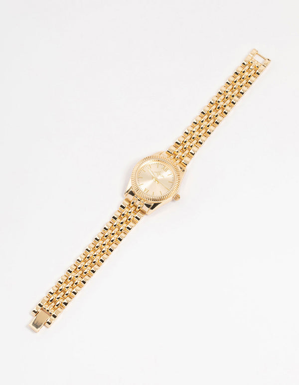 Gold Small Round Watch