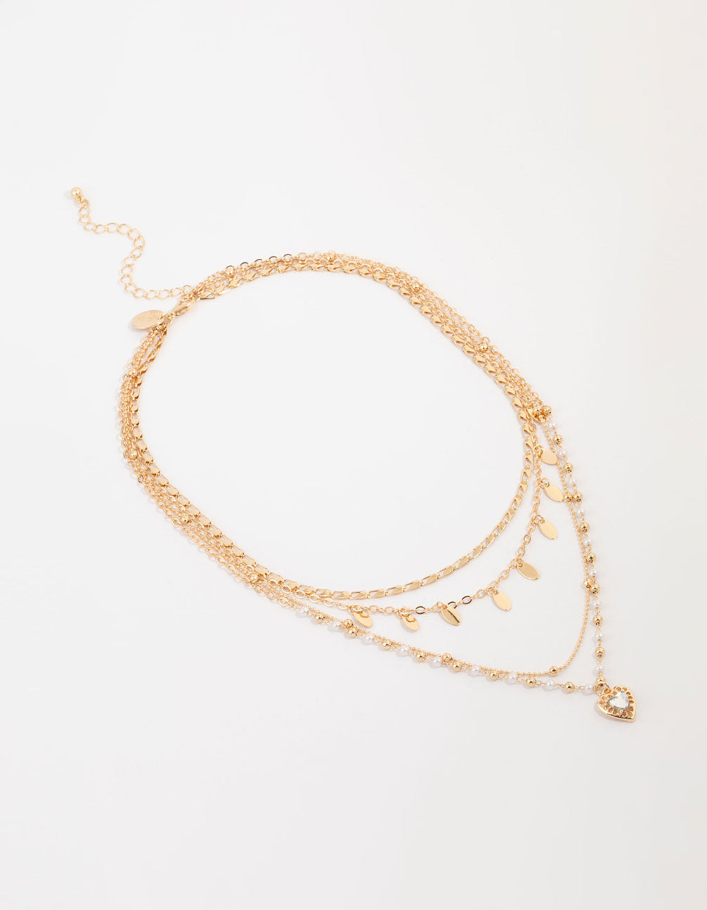 Gold Heart Mixed Layered Necklace