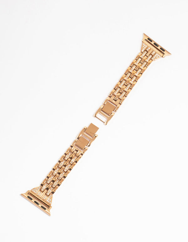 Rose Gold Diamante Chain Strap 38/40/41 mm