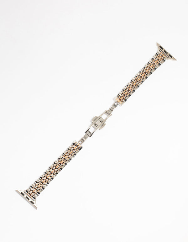 Mixed Metals Detailed Watch Strap 38/40/41 mm